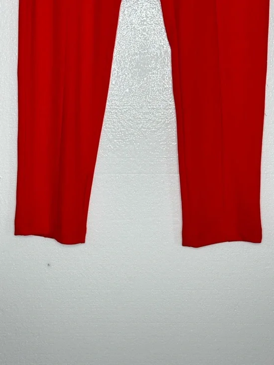 SOHO Apparel Red Slim Ankle Pants Zip Pocket Stretch Career Chic Size M NWT - Picture 5 of 13
